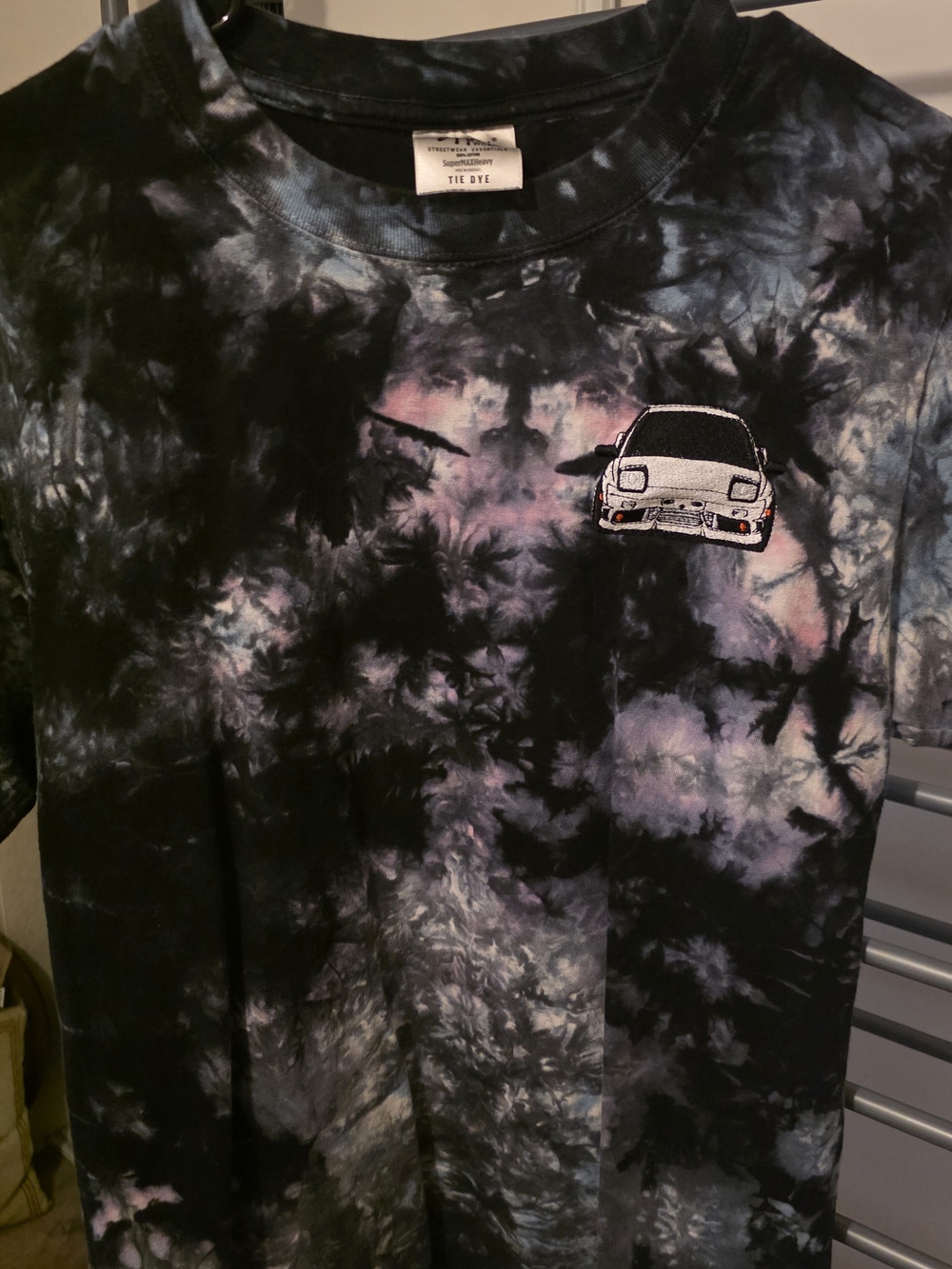 Shaka Wear SuperMAXHeavy Tie Dye Tie-Dye Cotton Tee in Black & Pink Size Small